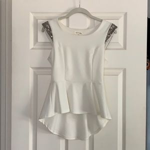 Off-white peplum top
